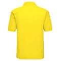 Yellow - Back - Russell Mens Classic Short Sleeve Polycotton Polo Shirt