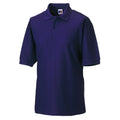 Purple - Front - Russell Mens Classic Short Sleeve Polycotton Polo Shirt
