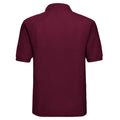 Burgundy - Back - Russell Mens Classic Short Sleeve Polycotton Polo Shirt