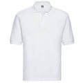White - Front - Russell Mens Classic Short Sleeve Polycotton Polo Shirt
