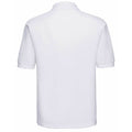 White - Back - Russell Mens Classic Short Sleeve Polycotton Polo Shirt