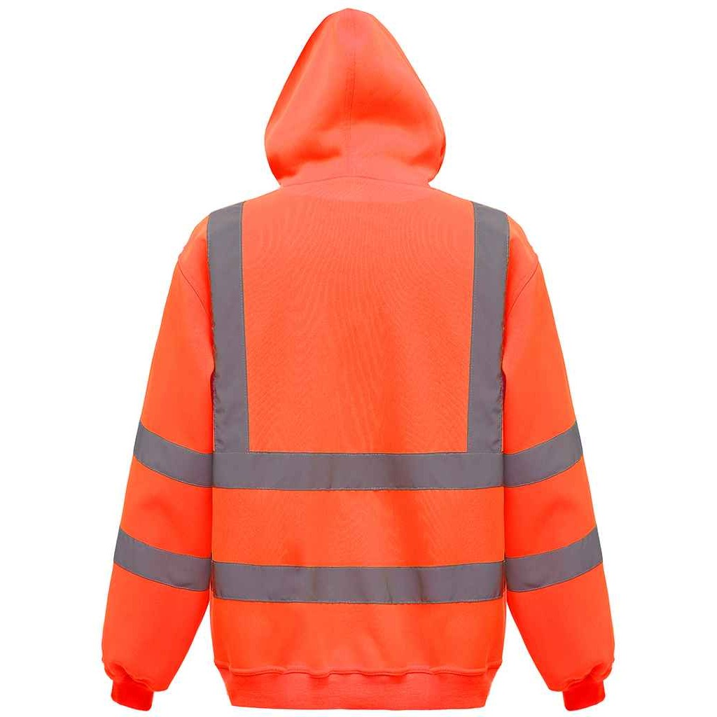 Orange - Back - Yoko Mens High-Vis Hoodie