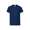 Navy Blue - Front - Fruit of the Loom Childrens-Kids Original T-Shirt