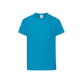 Azure Blue - Front - Fruit of the Loom Childrens-Kids Original T-Shirt