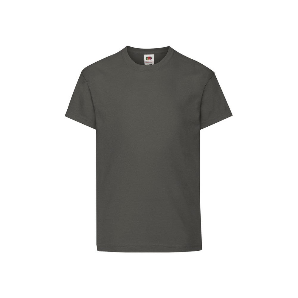 Light Graphite - Front - Fruit Of The Loom Childrens-Kids Original T-Shirt