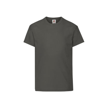 Light Graphite - Front - Fruit Of The Loom Childrens-Kids Original T-Shirt