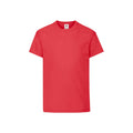 Red - Front - Fruit of the Loom Childrens-Kids Original T-Shirt