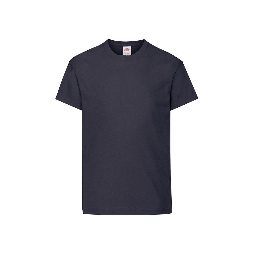 Deep Navy - Front - Fruit Of The Loom Childrens-Kids Original T-Shirt
