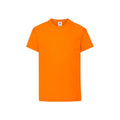 Orange - Front - Fruit of the Loom Childrens-Kids Original T-Shirt