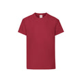 Brick Red - Front - Fruit of the Loom Childrens-Kids Original T-Shirt