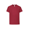 Brick Red - Front - Fruit Of The Loom Childrens-Kids Original T-Shirt