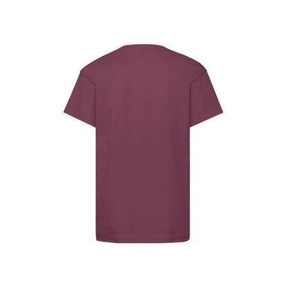 Burgundy - Back - Fruit Of The Loom Childrens-Kids Original T-Shirt
