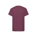 Burgundy - Back - Fruit Of The Loom Childrens-Kids Original T-Shirt