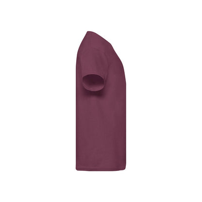 Burgundy - Side - Fruit Of The Loom Childrens-Kids Original T-Shirt