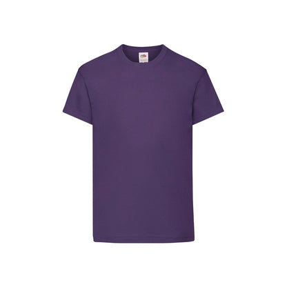 Purple - Front - Fruit Of The Loom Childrens-Kids Original T-Shirt