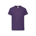 Purple - Front - Fruit of the Loom Childrens-Kids Original T-Shirt