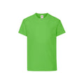 Lime - Front - Fruit Of The Loom Childrens-Kids Original T-Shirt