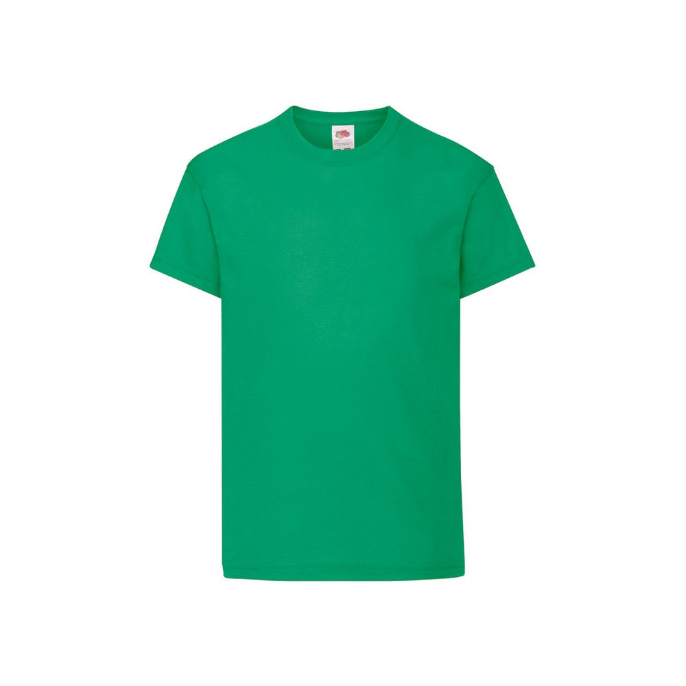 Kelly Green - Front - Fruit Of The Loom Childrens-Kids Original T-Shirt