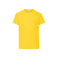 Yellow - Front - Fruit of the Loom Childrens-Kids Original T-Shirt