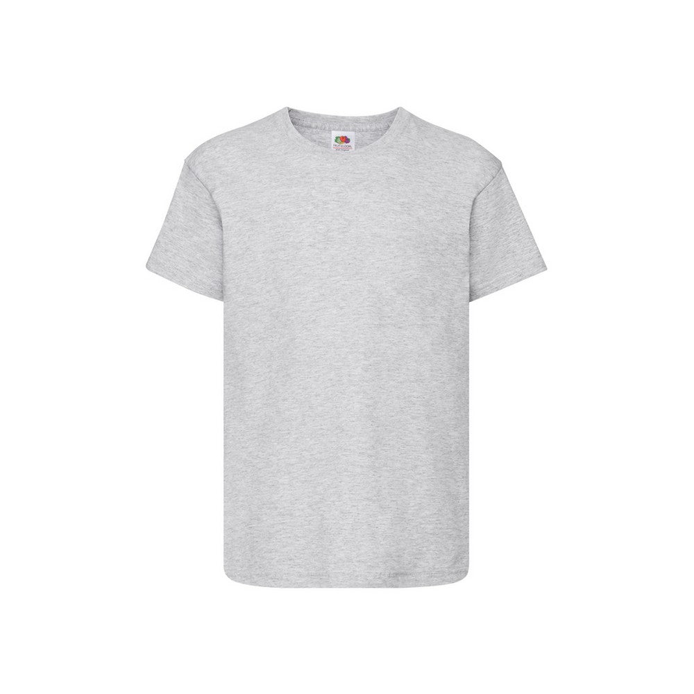 Heather Grey - Front - Fruit Of The Loom Childrens-Kids Original T-Shirt