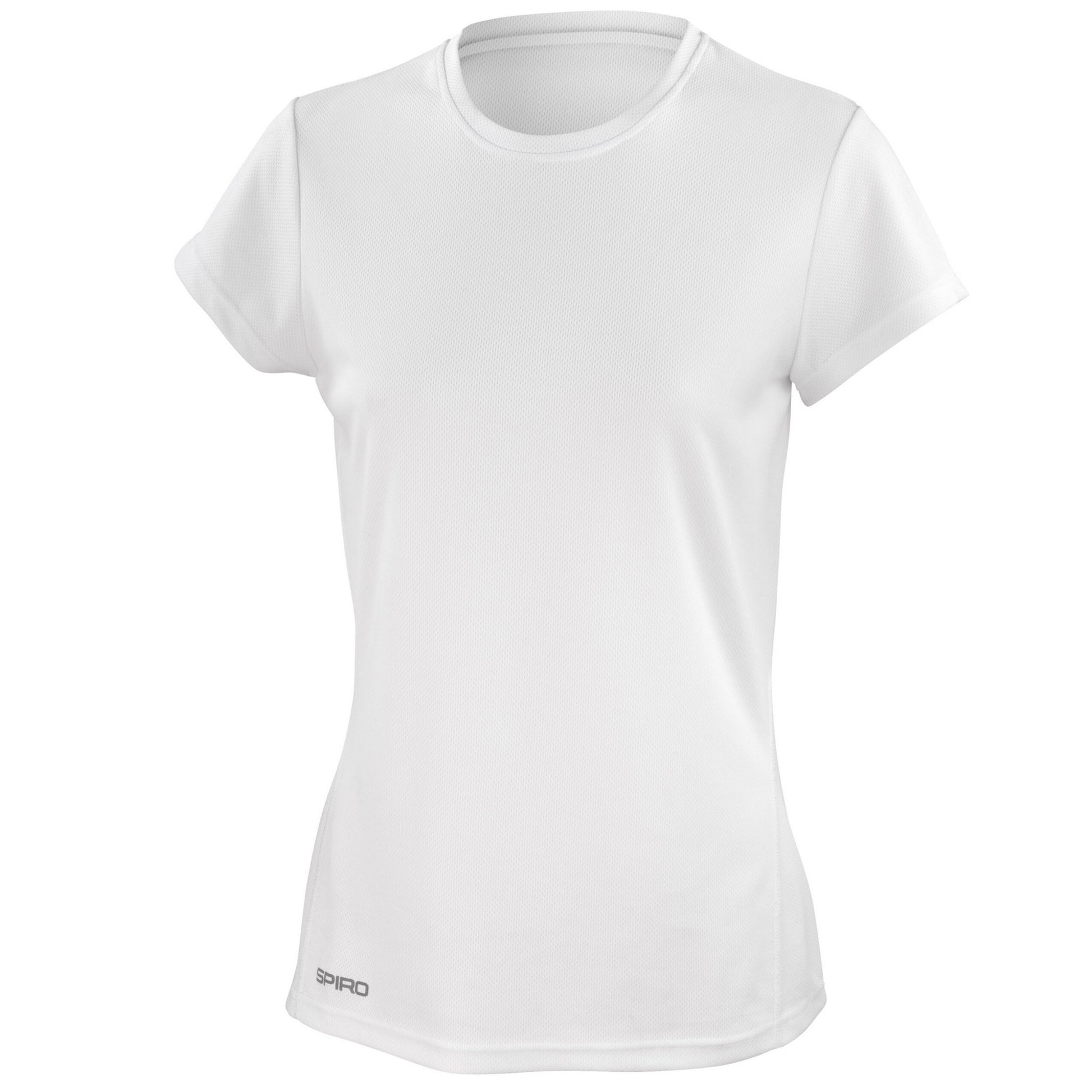 White - Front - Spiro Womens-Ladies Quick Dry T-Shirt