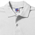 White - Back - Russell Mens 100% Cotton Short Sleeve Polo Shirt