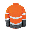 Fluorescent Orange - Back - SAFE-GUARD by Result Mens Hi-Vis Safety Padded Jacket