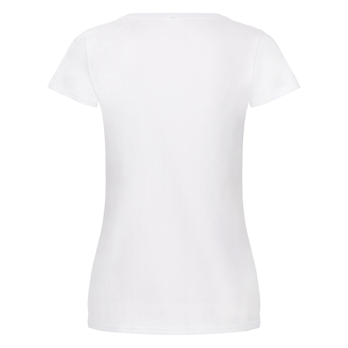 White - Back - Fruit of the Loom Womens-Ladies Original Plain Lady Fit T-Shirt