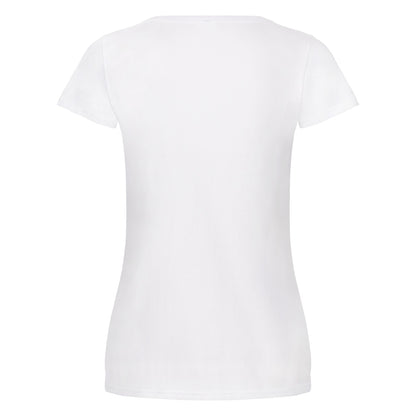 White - Back - Fruit of the Loom Womens-Ladies Original Plain Lady Fit T-Shirt