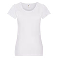 White - Front - Fruit of the Loom Womens-Ladies Original Plain Lady Fit T-Shirt