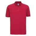 Classic Red - Front - Russell Mens 100% Cotton Short Sleeve Polo Shirt