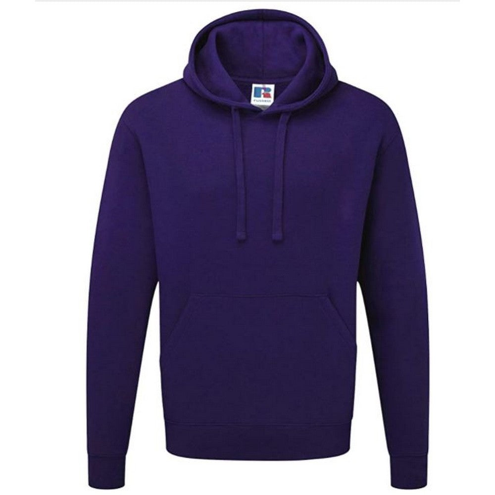 Purple - Front - Russell Colour Mens Hooded Sweatshirt - Hoodie