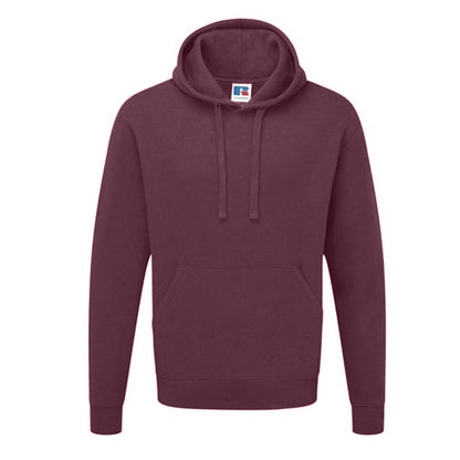 Burgundy - Front - Russell Colour Mens Hooded Sweatshirt - Hoodie