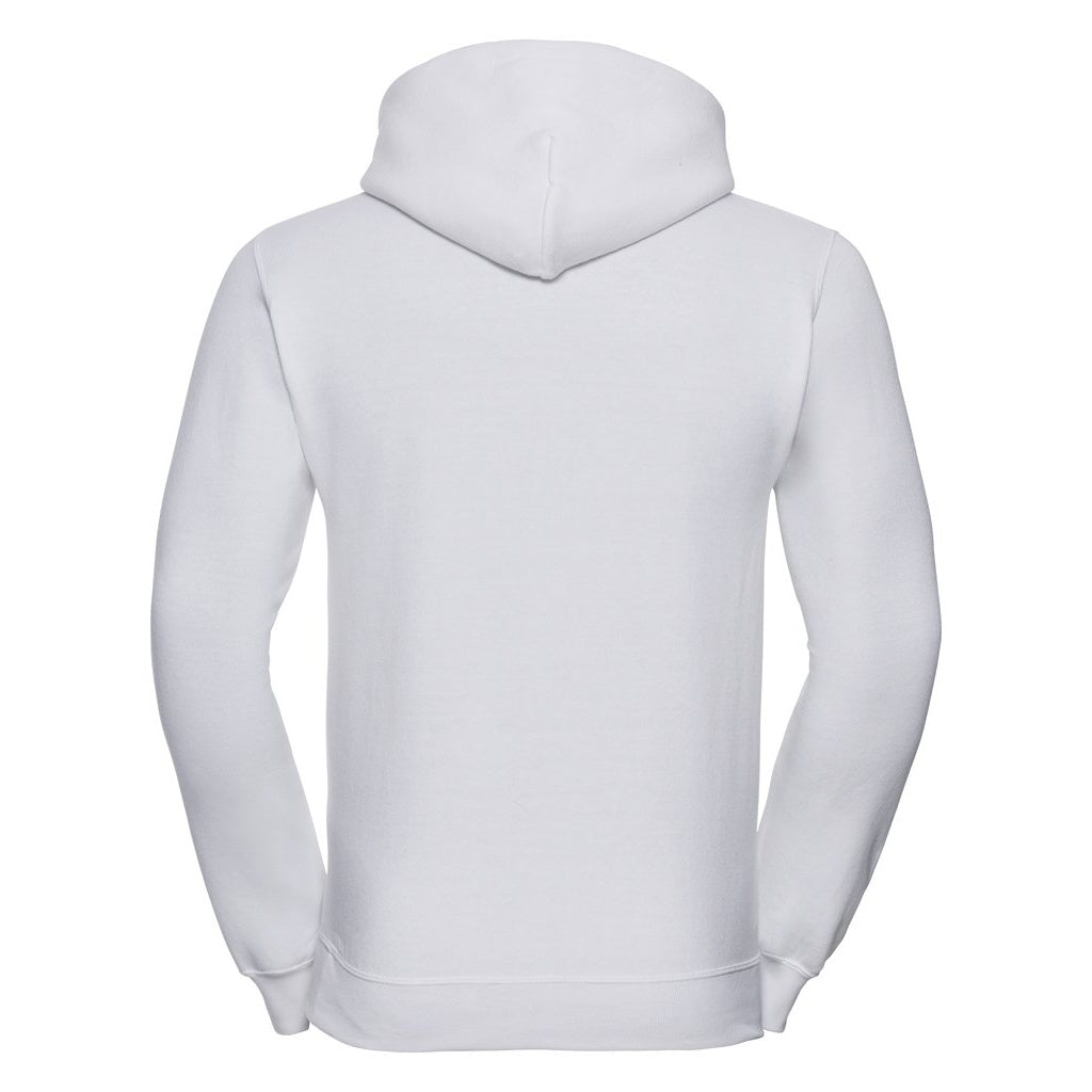 White - Back - Russell Colour Mens Hooded Sweatshirt - Hoodie