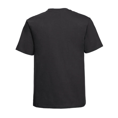 Black - Back - Russell Mens Heavyweight T-Shirt