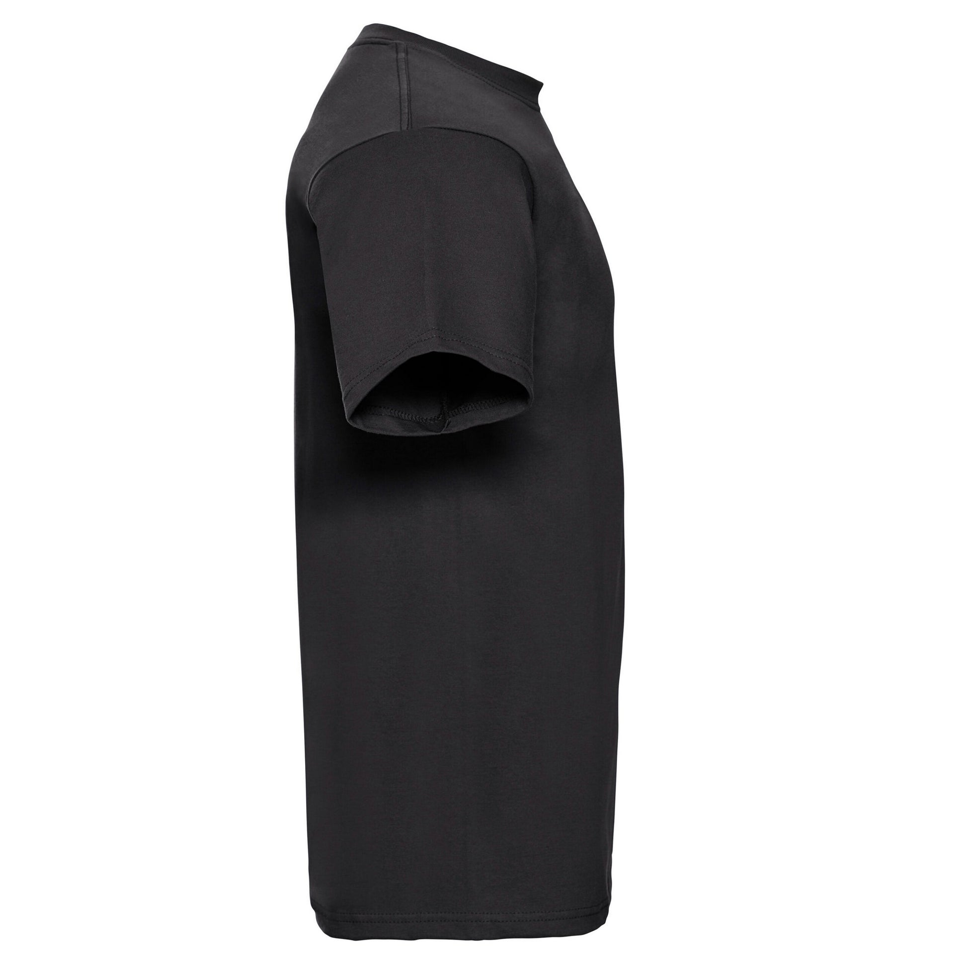 Black - Side - Russell Mens Heavyweight T-Shirt