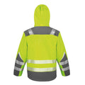 Fluro Yellow - Back - SAFE-GUARD by Result Unisex Adult Dynamic Reflective Coat