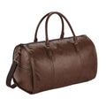 Tan - Front - Quadra Leather Cabin Bag