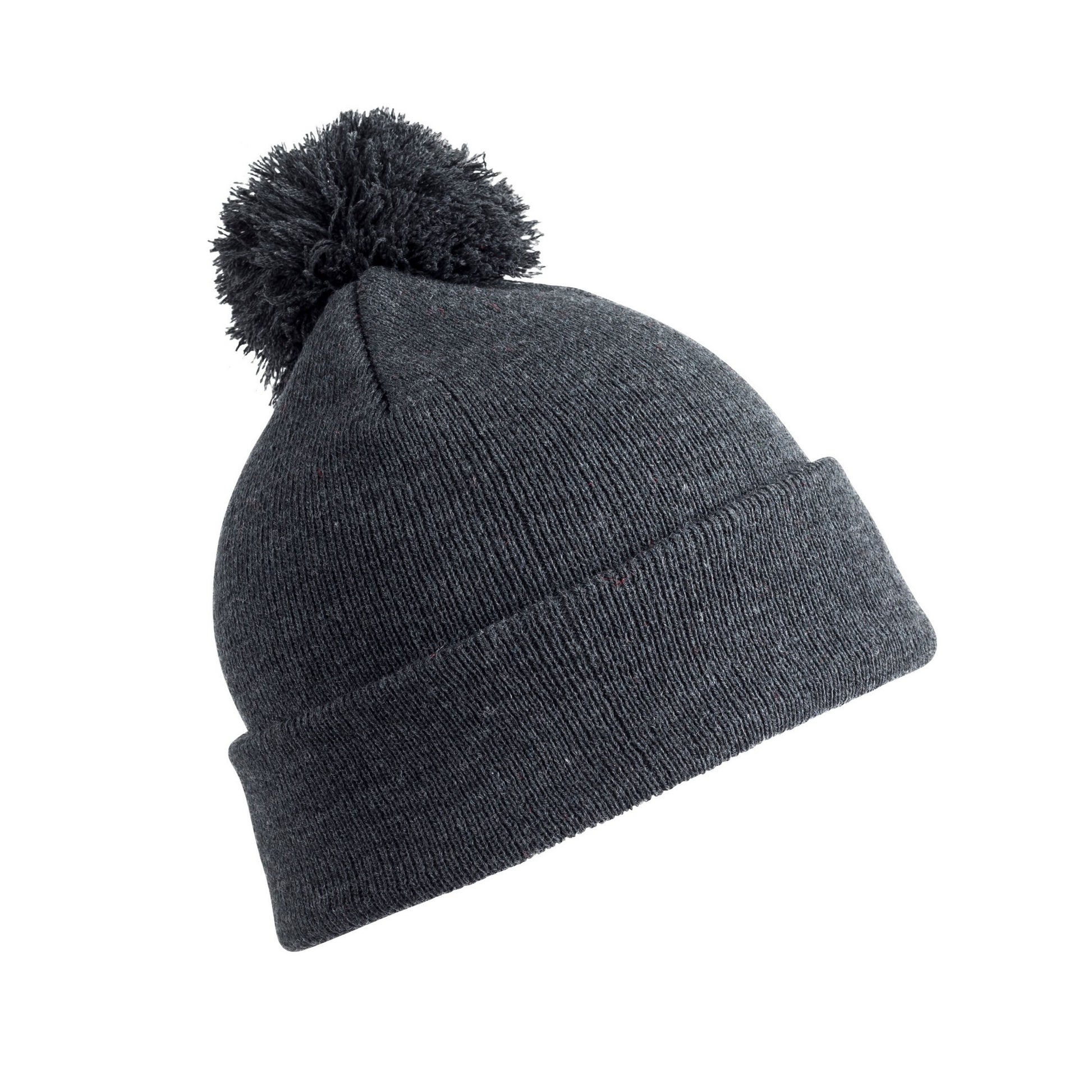 Grey - Front - Result Childrens-Kids Winter Essentials Pom Pom Beanie