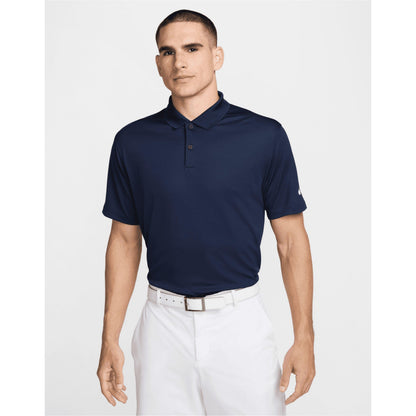 Obsidian Black-White - Front - Nike Mens Victory Dri-FIT Polo Shirt