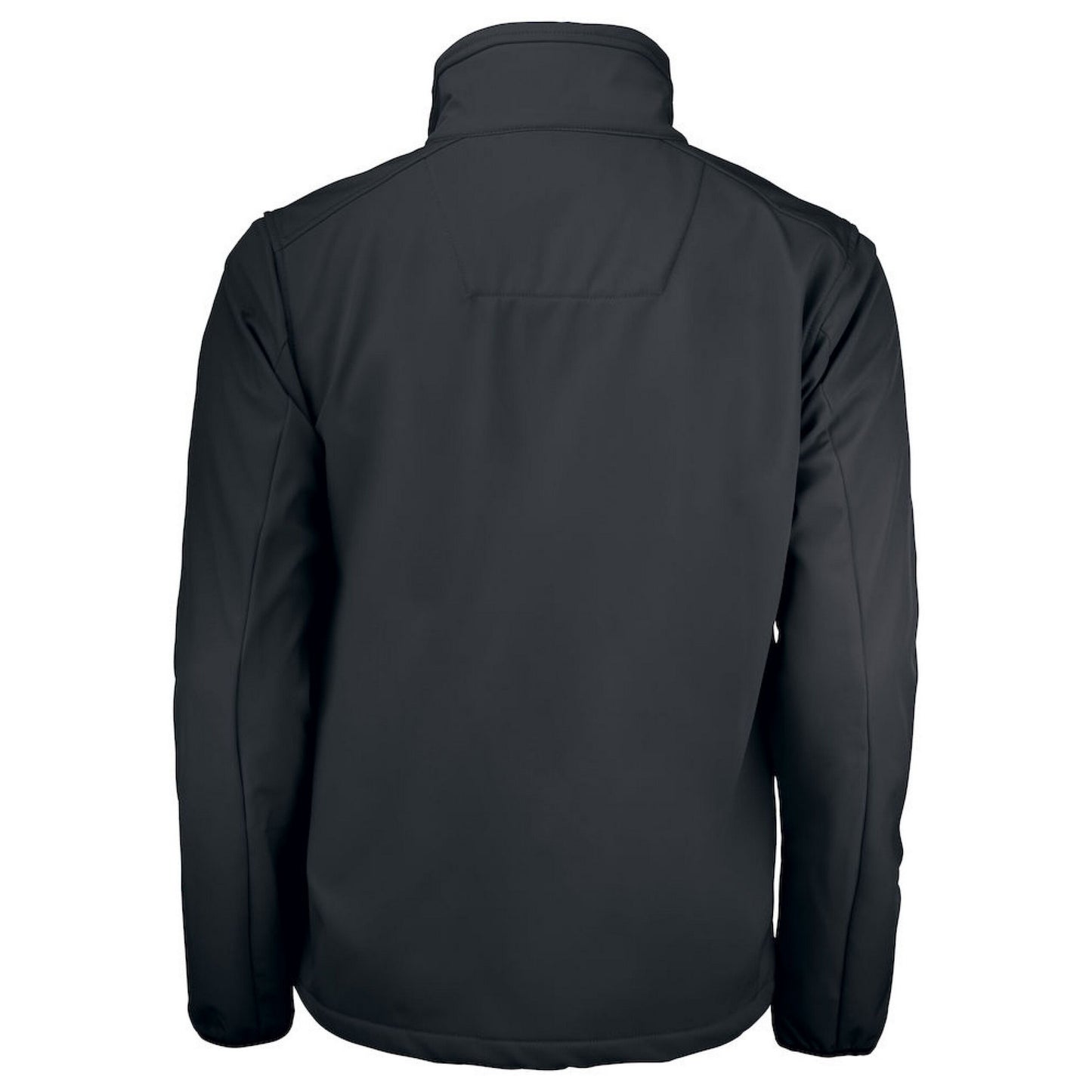 Black - Back - Jobman Mens Soft Shell Jacket