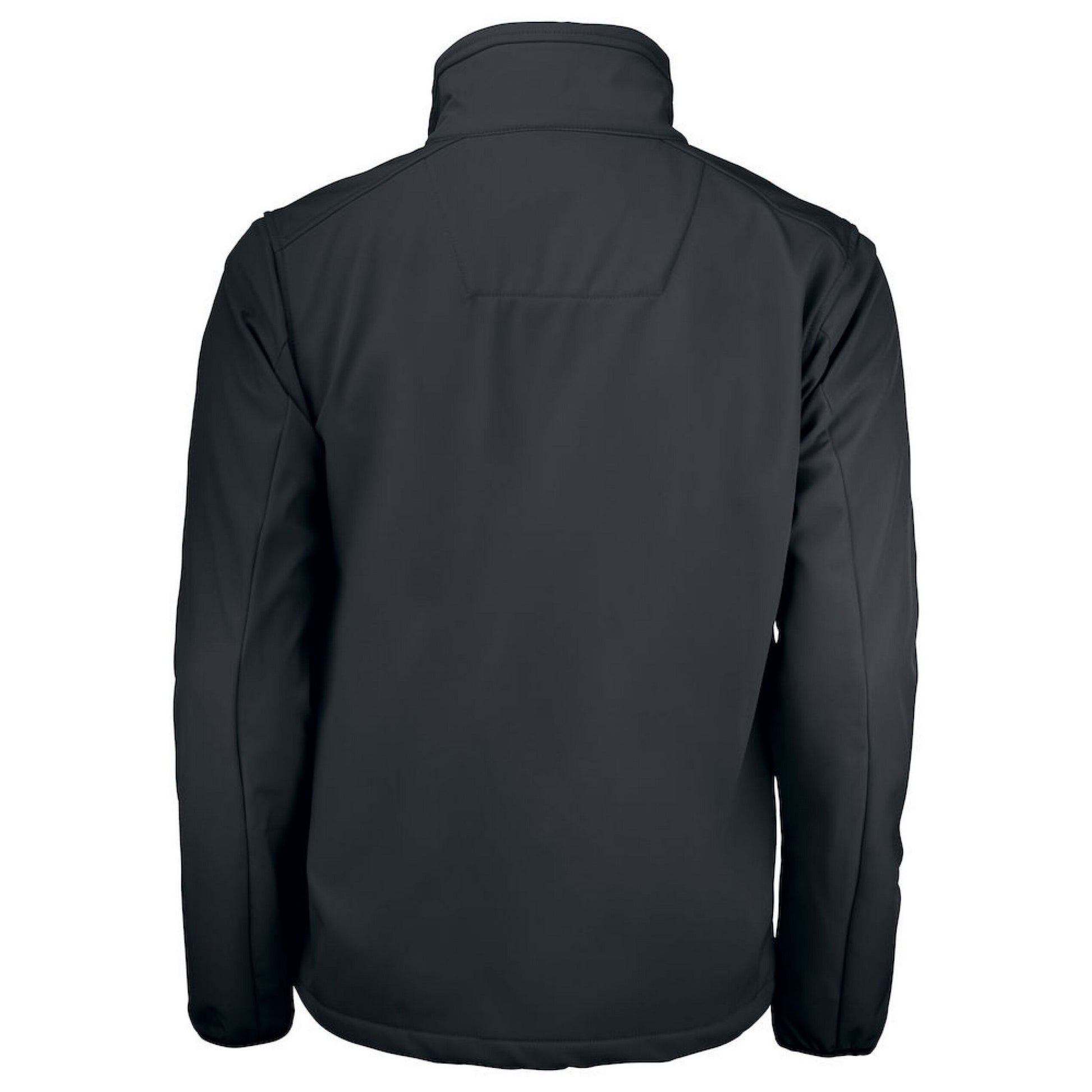 Black - Back - Jobman Mens Soft Shell Jacket