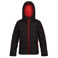 Black-Classic Red - Front - Regjun Boys Scholar Thermal Jacket