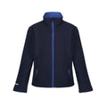 Navy-New Royal - Front - Regjun Childrens-Kids 2 Layer Soft Shell Jacket