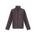 Seal Grey-Black - Front - Regjun Boys Microfleece Full Zip Fleece Jacket