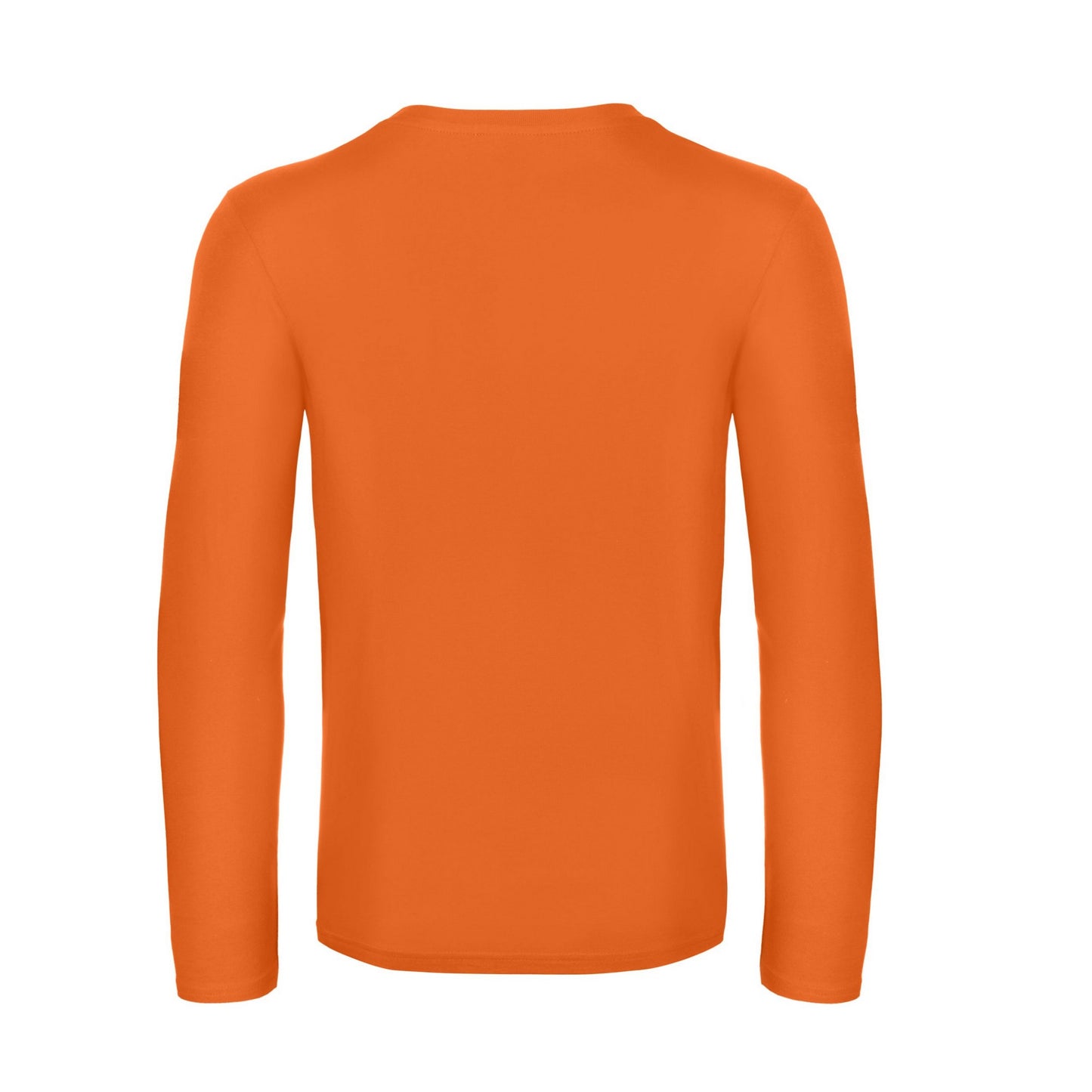 Urban Orange - Back - B&C Mens #E190 Plain Long-Sleeved T-Shirt