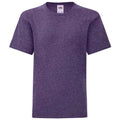 Purple - Front - Fruit of the Loom Childrens-Kids Iconic Heather T-Shirt