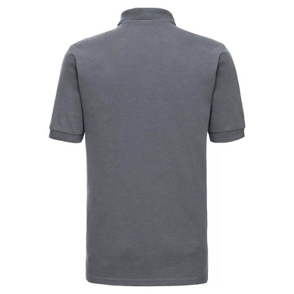 Convoy Grey - Back - Russell Mens Ripple Collar & Cuff Short Sleeve Polo Shirt
