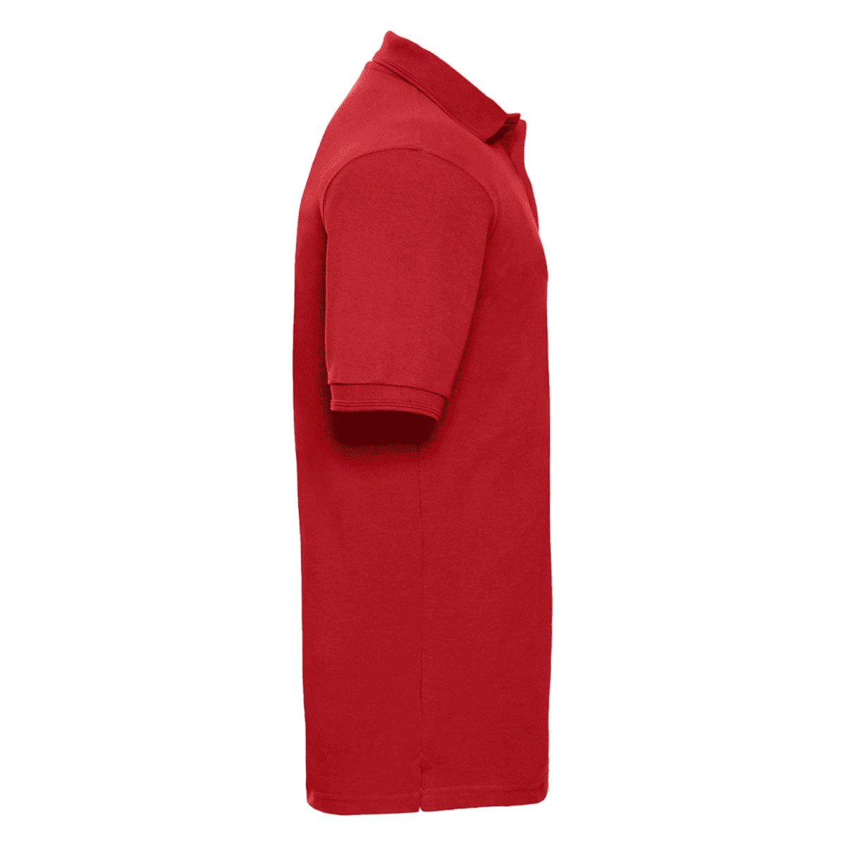 Classic Red - Side - Russell Mens Ripple Collar & Cuff Short Sleeve Polo Shirt