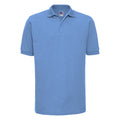 Sky Blue - Front - Russell Mens Ripple Collar & Cuff Short Sleeve Polo Shirt